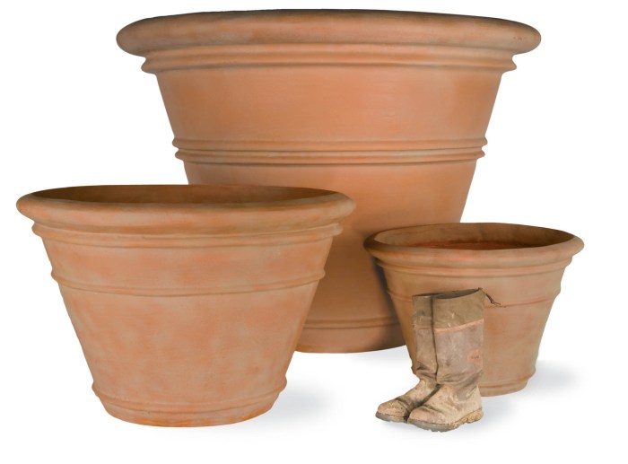 Huge terracotta plant pots