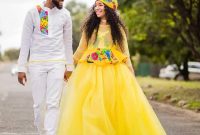 African style wedding dress